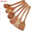 In Stock Wooden Kitchenware Set Long Handle Cooking Spatula Soup Spoon Frying Spoon Pot Spatula Stocked Customized