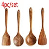 In Stock Wooden Kitchenware Set Long Handle Cooking Spatula Soup Spoon Frying Spoon Pot Spatula Stocked Customized