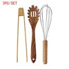 In Stock Wooden Kitchenware Set Long Handle Cooking Spatula Soup Spoon Frying Spoon Pot Spatula Stocked Customized