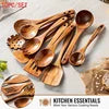 In Stock Wooden Kitchenware Set Long Handle Cooking Spatula Soup Spoon Frying Spoon Pot Spatula Stocked Customized