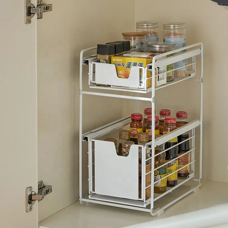NEW Home Storage Organization Under Kitchen Stuff Home Supplies Organizer Cabinet Storage Containers Basket Holders & Racks