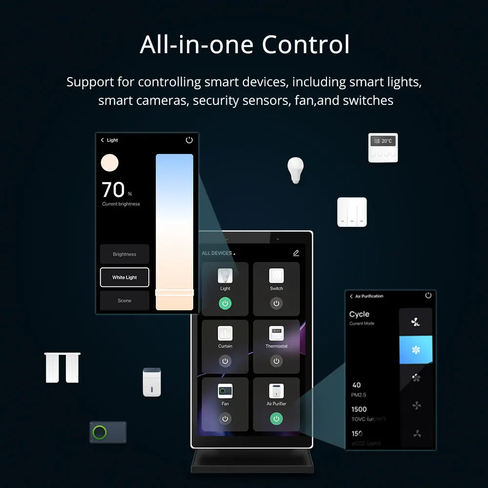 Zemismart 5 Inch Multi-functional Touch Screen Smart Control Panel Alexa Zigbee Hub Tuya Built Work App Bar Smart Home Products