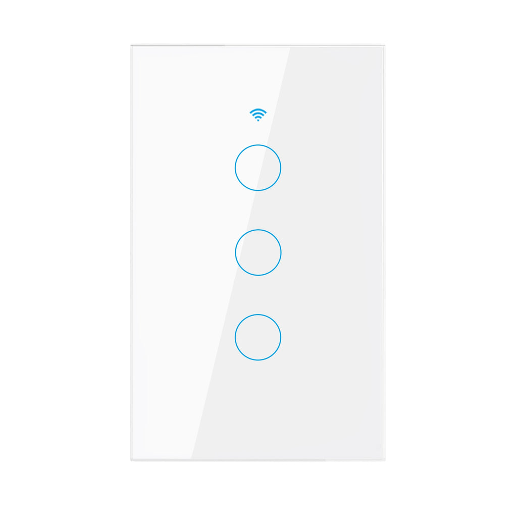 US Standard Wifi 3 Gang Switch Tuya Smart Switch Light Switch with Neutral 110V Power Smart Light Home Products