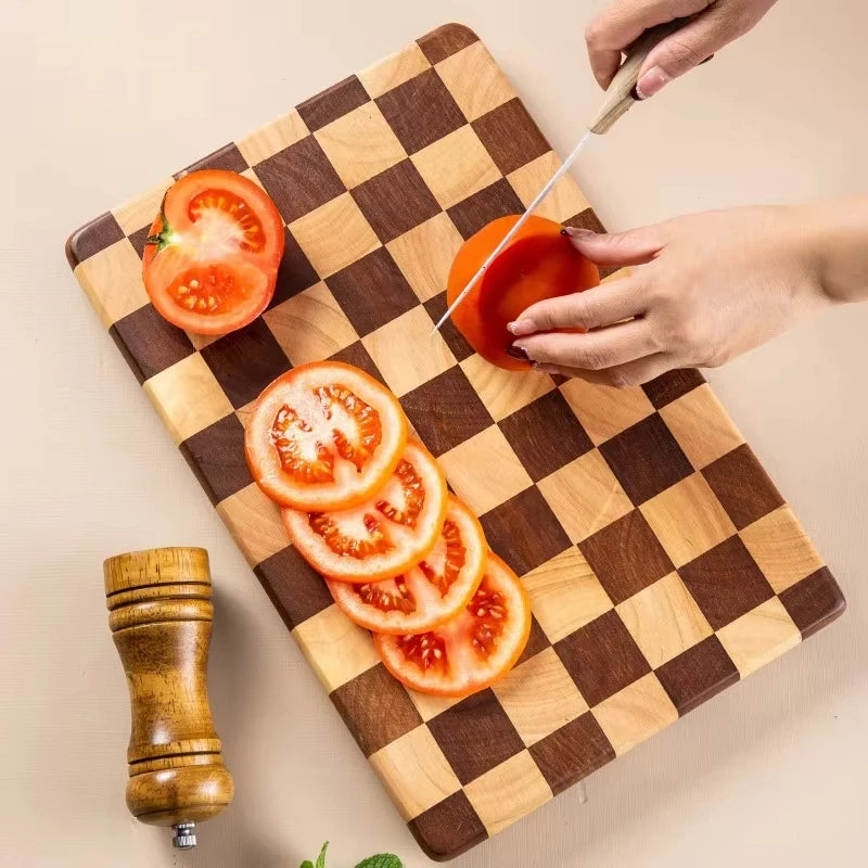 Wholesale Chopping Board Food Safety Acacia Solid Wood Cutting Boards Block Wooden Kitchenware With Portable Logo Custom