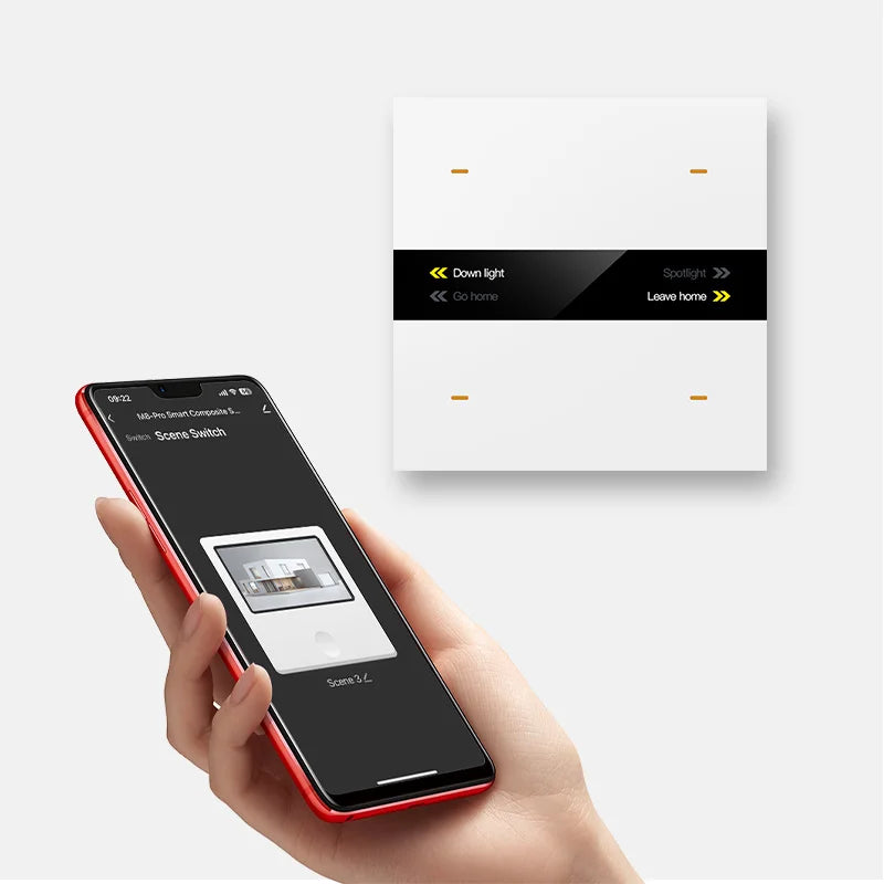 Tuya Smart Touch Switch Zigbee Smart Switch 4 Gang Smart Panel Switch Smart Home Products Smart Dimmer Light Switch Smart Home