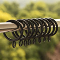 10pcs Curtains And Rods 5 Sizes New And High Quality Black Metal Curtain Rings Hanging Rings Essential Home Products
