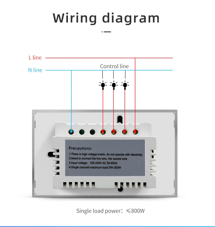 Smart Home Products Wifi App Control Wall Switches Tuya Wall Light Switch US Standard Intelligent Switches