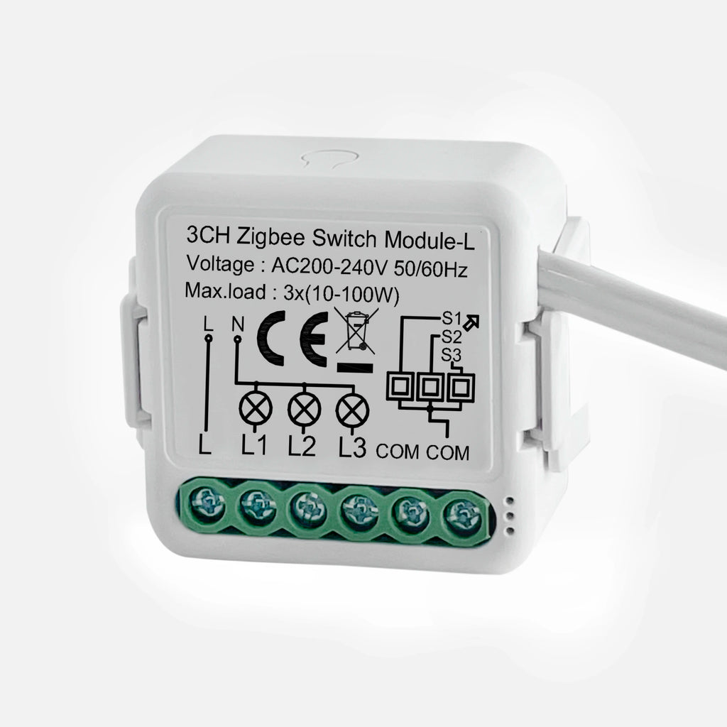 Tuya Smart LED Light Controller 3-Channel No Neutral Zigbee Smart Wall Switch with DIY Relay Module Smart Home Products Devices