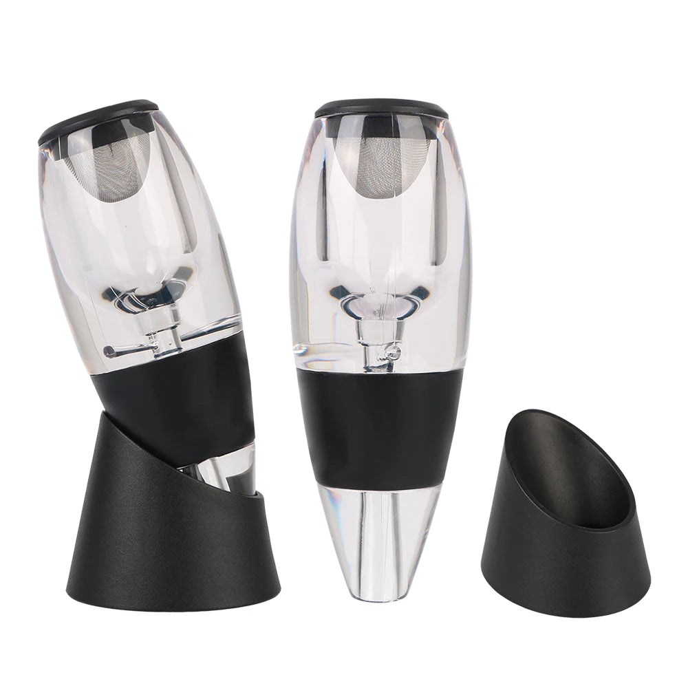 Red Wine Whisky Aerator Dispenser For Bar Party Kitchen Quick Sobering Professional Wine Decanter Pourer With Filter and Base
