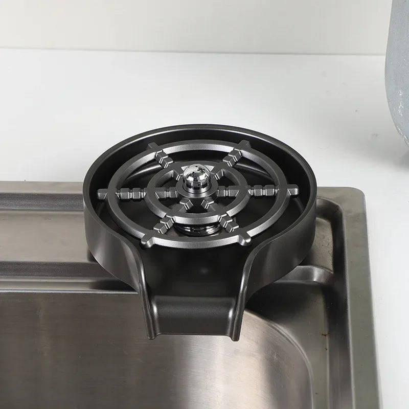 Household High Pressure Cup Washer Coffee Bar ABS Automatic Flushing Push Cup Washer Kitchen Coffee Accessories