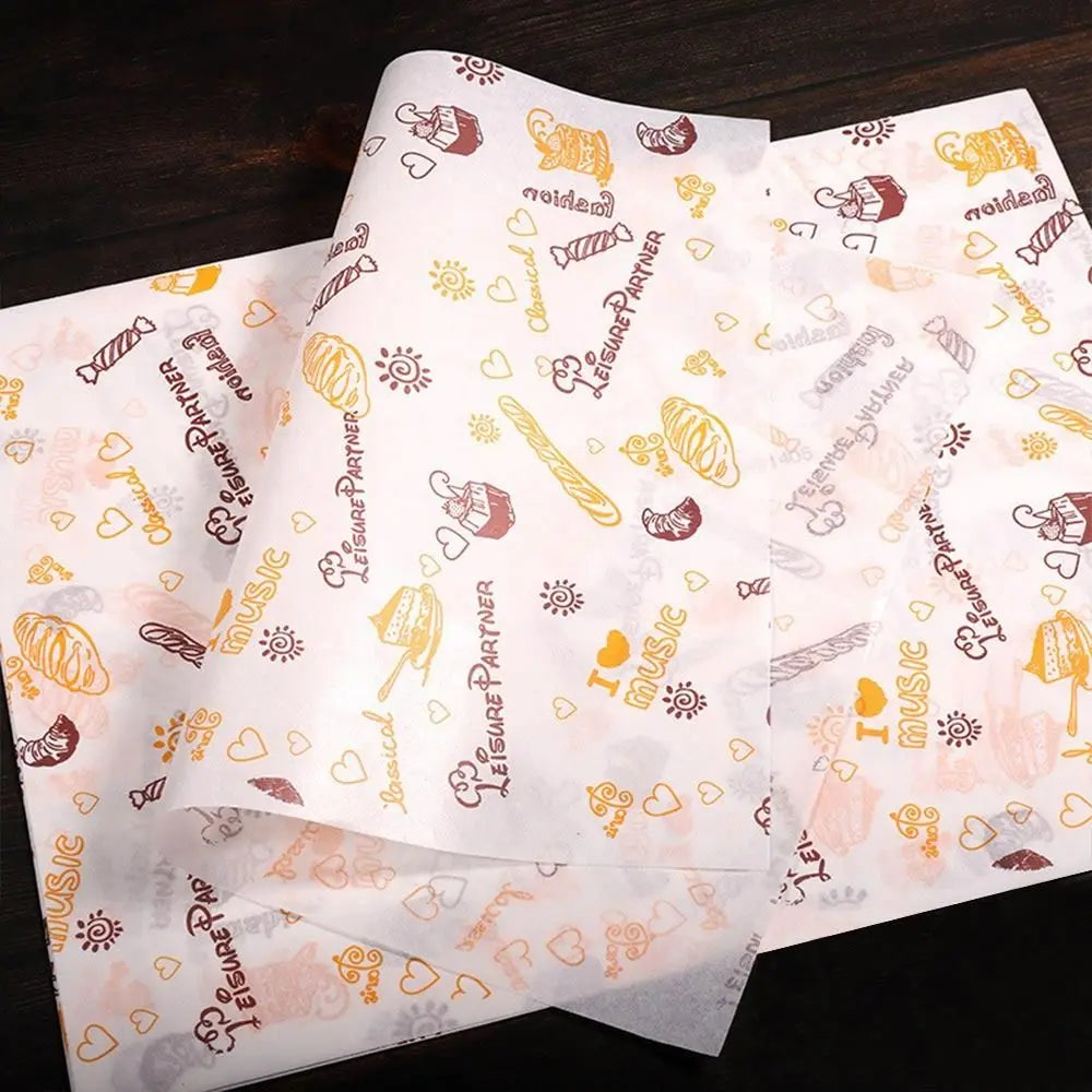 Paper Food Wrappers Paper Non-stick Newspaper Style Wax Paper Wax Paper Food Packaging Wrapping Paper Oil-proof Baking Paper