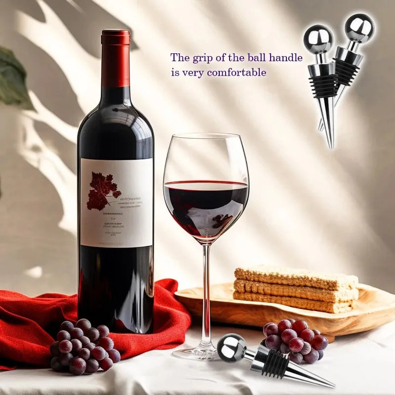 Plastic Bottle Stopper Wine Storage Twist Cap Plug Reusable Vacuum Sealed Champagne Gifts Bar Tool