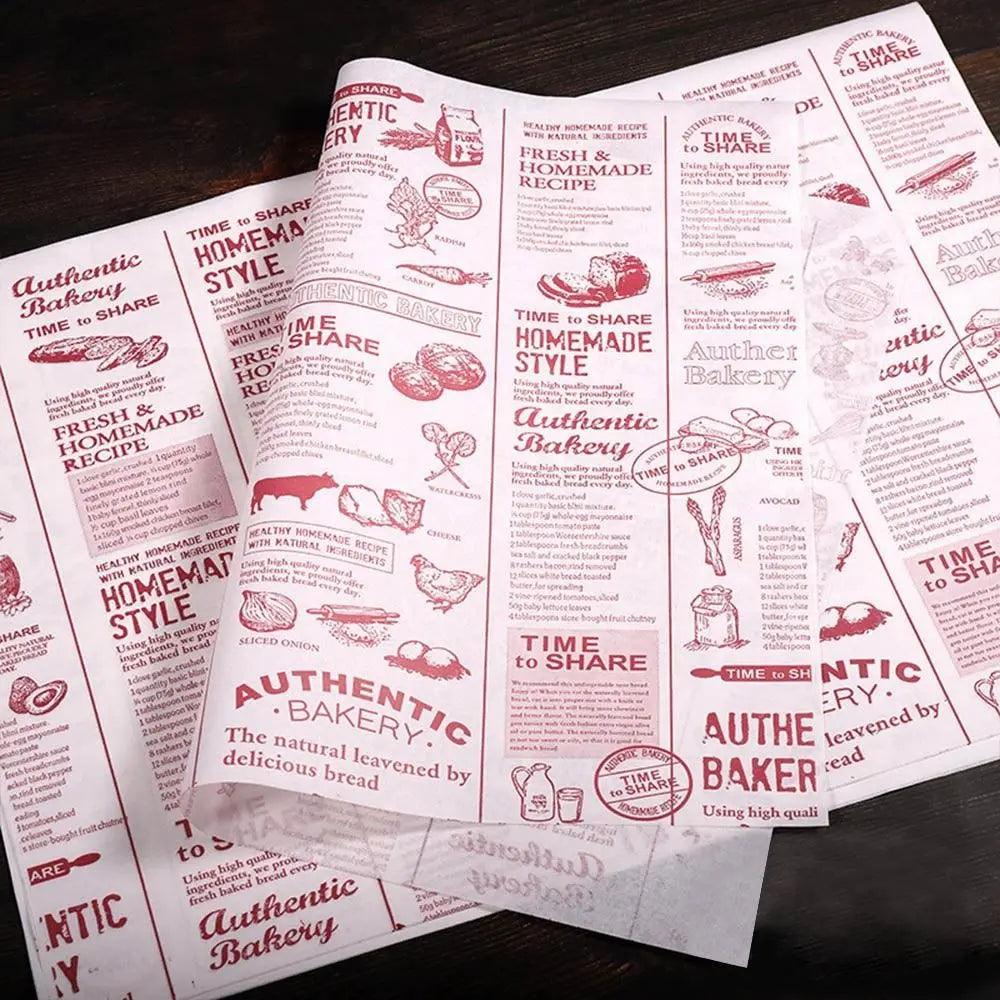 Paper Food Wrappers Paper Non-stick Newspaper Style Wax Paper Wax Paper Food Packaging Wrapping Paper Oil-proof Baking Paper