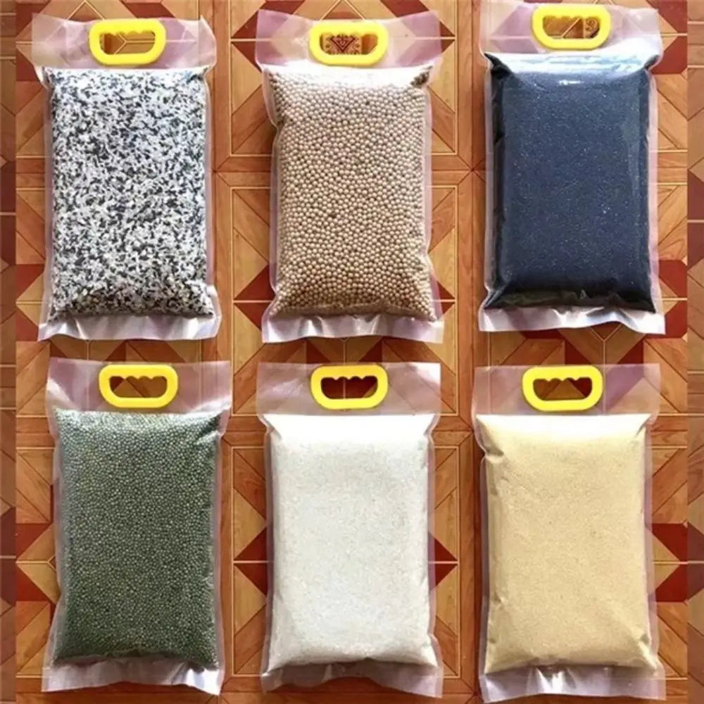 10pcs 5kg/10kg Rice Grain Packaging Bag Transparent Plastic Food Vacuum Bag Moisture-proof Insect Proof Food Storage Sealed Bag