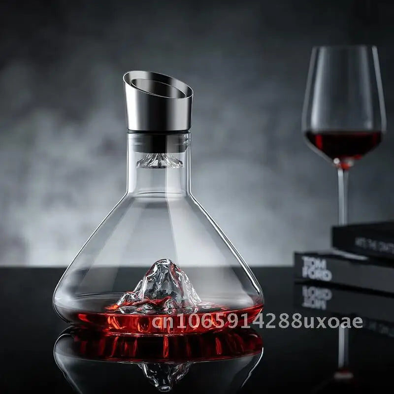 Creative Light Luxury Iceberg Waterfall Decanter Glass Wine Jar Quick Filtration Wine Wine Wine Divider