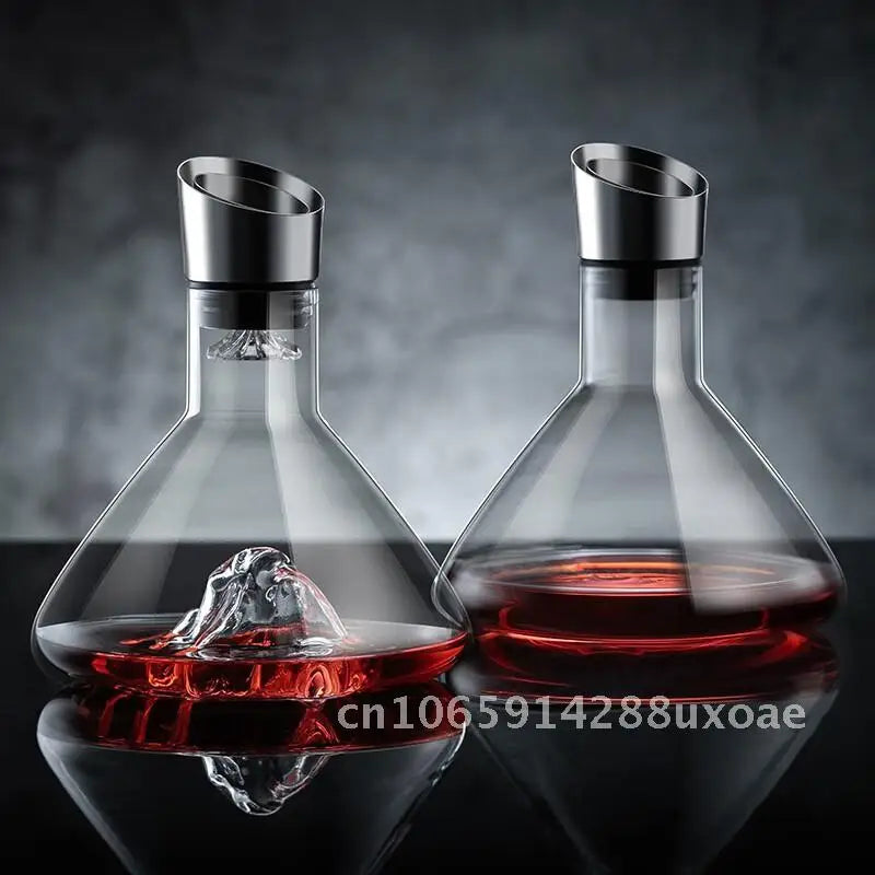 Creative Light Luxury Iceberg Waterfall Decanter Glass Wine Jar Quick Filtration Wine Wine Wine Divider