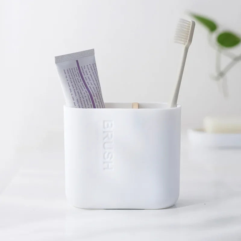 Household Bathroom Supply Washing Tools Bamboo Soap Dish Soap Dispenser Toothbrush Holder Toilet Brush Bathroom Accessories