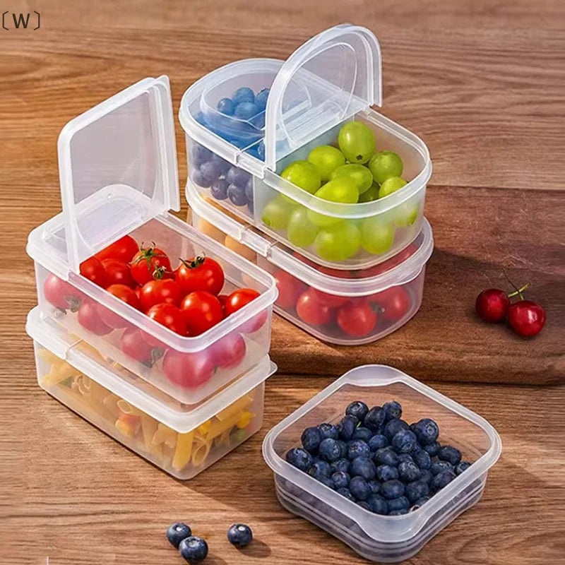 〔W〕Fruit Vegetable Packaging Food Storage Box Kitchen Refrigerator Fresh-keeping Box Classified Grid Food Storage Containers