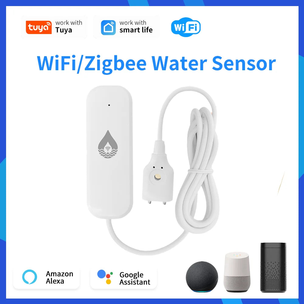 Tuya Smart Water Sensor WiFi Smart Home Products Zigbee Sensor Leak Detection App Remote Control Automation Residential