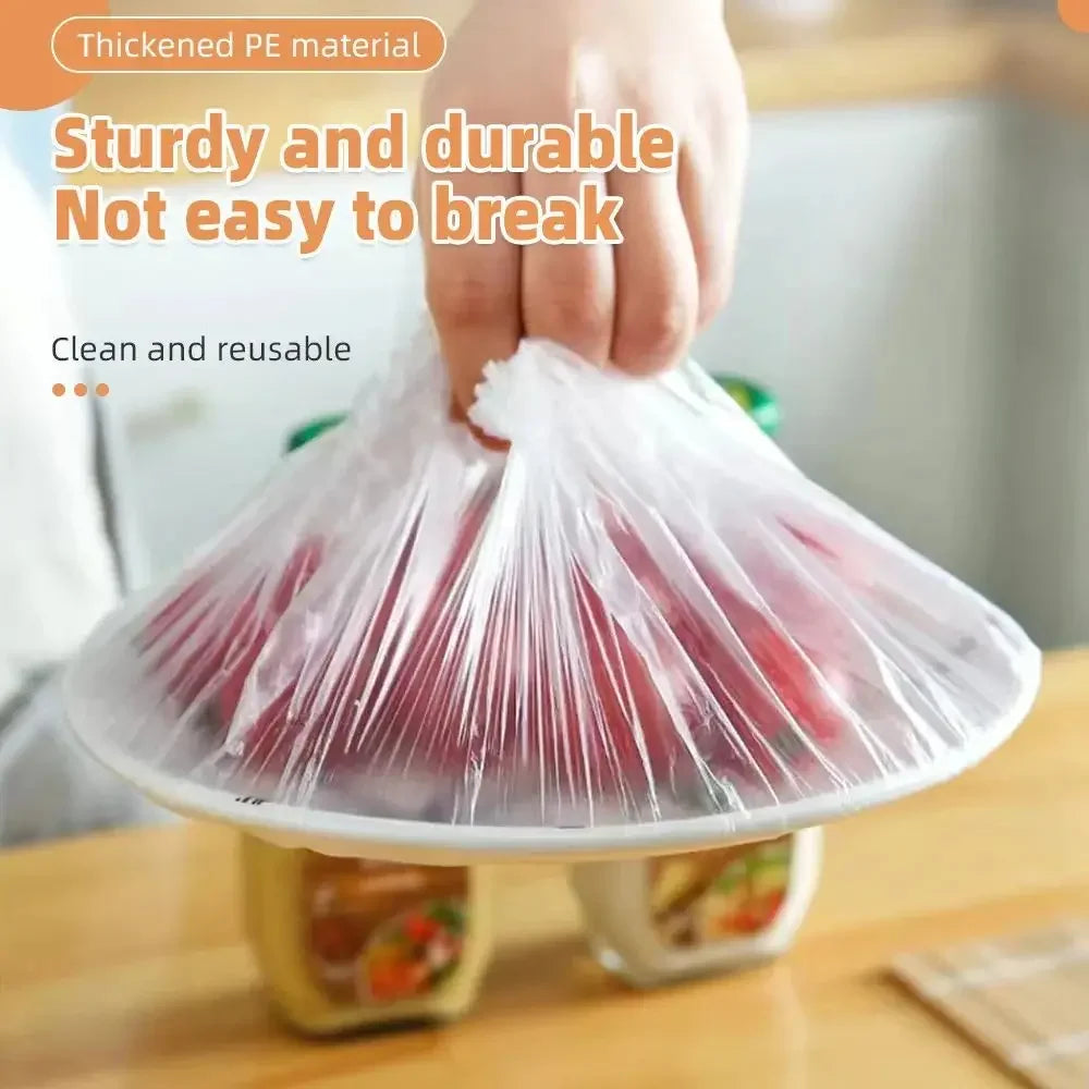 100pcs Wrap Disposable Food Cover,Elastic Food Bowl Protective Covers,Fruit Fresh-keeping Plastic Bag,Fruit Vegetable Cover