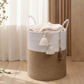 Household Rope Storage Bin Extra Large Storage Basket Dirty Clothes Toys for Bedroom Living Room Balcony Home Storage Supplies