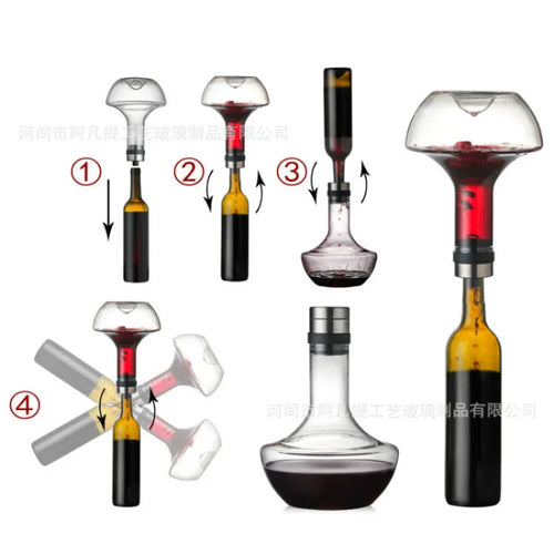 1000ML Red Wine Big Decanter Handmade Crystal  Brandy Champagne Glasses Decanter Bottle Jug Pourer Aerator For Family Bar