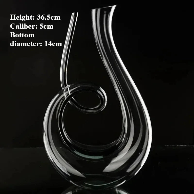 1500ML Big Decanter Handmade Crystal Red Wine Brandy Champagne Glasses Decanter Bottle Jug Pourer Aerator For Family Bar