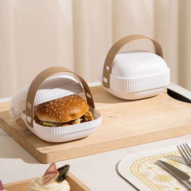 {YY30} Hamburger Container Lunch Box Reusable Sandwich Containers With Lid Portable Take Out Food Box Sushi Packaging Box Pastry