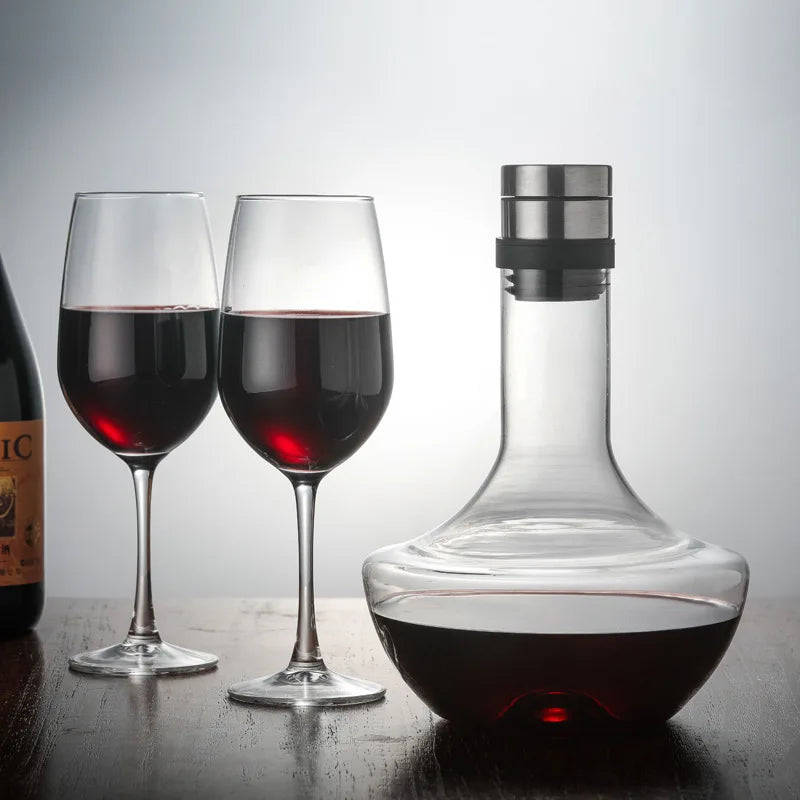 1000ML Red Wine Big Decanter Handmade Crystal  Brandy Champagne Glasses Decanter Bottle Jug Pourer Aerator For Family Bar
