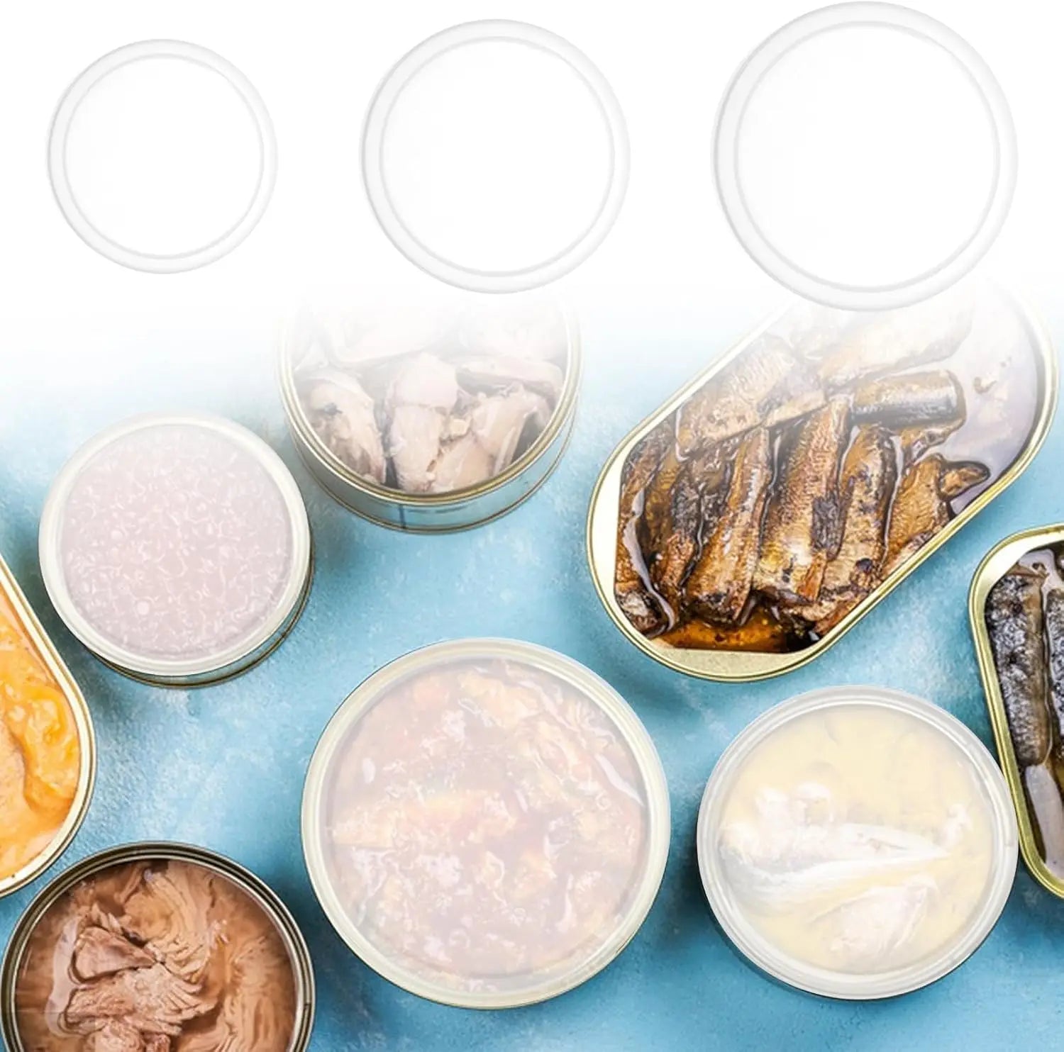 12Pcs Pet Food Can Covers 7.5/8.5/10cm Plastic Tight Seal Lids Universal Can Lids for Canned Goods or Pet Dog Cat Food Saver