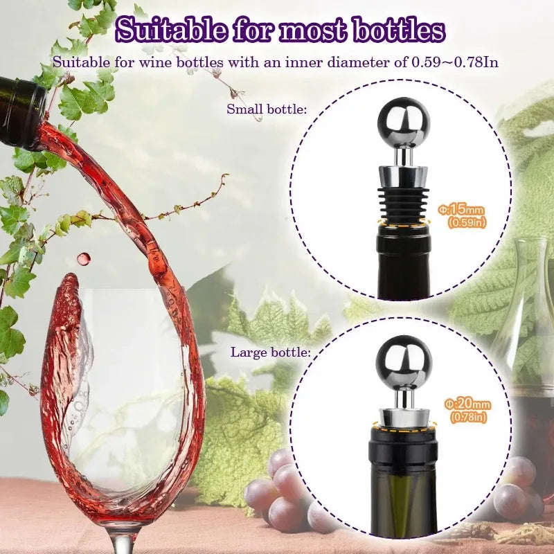 Plastic Bottle Stopper Wine Storage Twist Cap Plug Reusable Vacuum Sealed Champagne Gifts Bar Tool