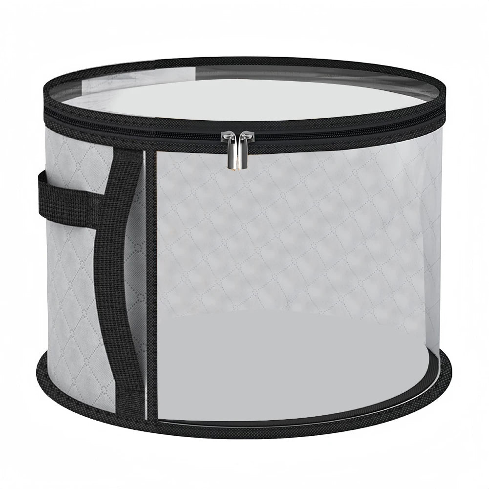 1pcs Non-woven Fabric Hat Storage Bucket Clothing Hat Travel Portable Organizer Foldable Storage Bag Space-saving Home Products