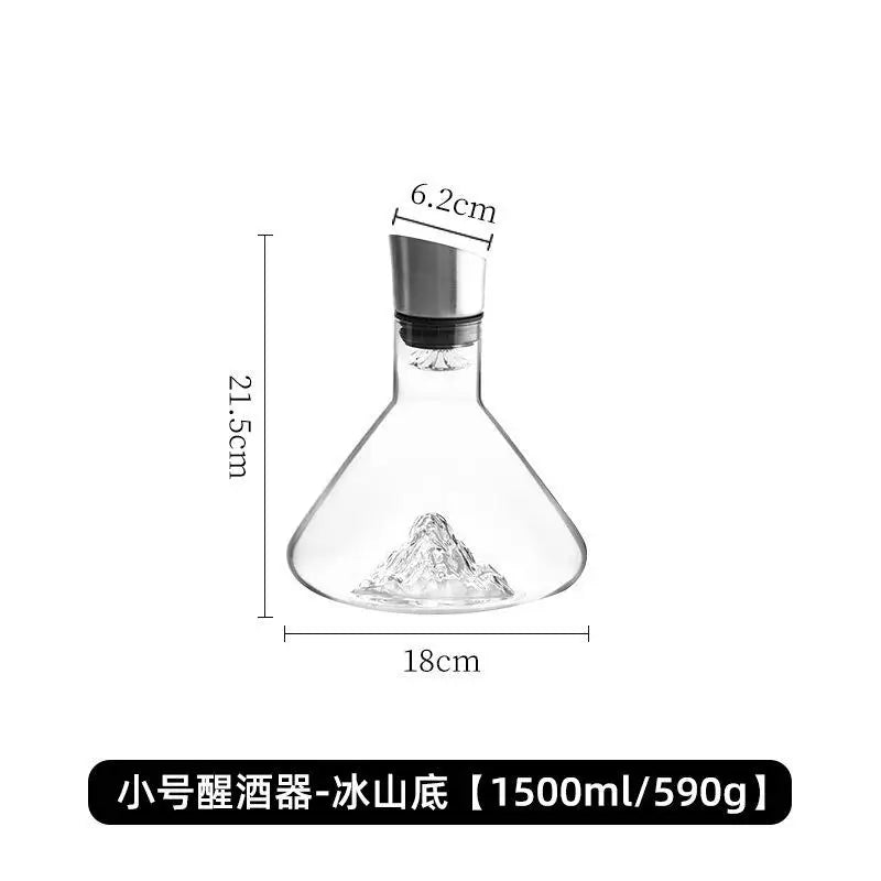 Creative Light Luxury Iceberg Waterfall Decanter Glass Wine Jar Quick Filtration Wine Wine Wine Divider