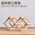 Stackable Wine Storage Shelves 3, 5, 6, 10 Bottles Wooden Wine Shelves Home Bar Utensils Wine Cabinets Bar Tools