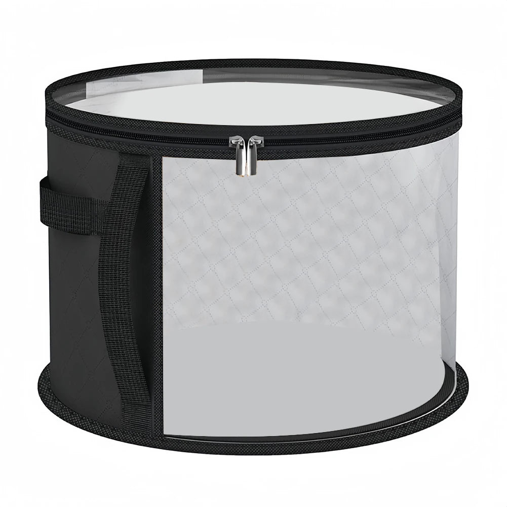 1pcs Non-woven Fabric Hat Storage Bucket Clothing Hat Travel Portable Organizer Foldable Storage Bag Space-saving Home Products