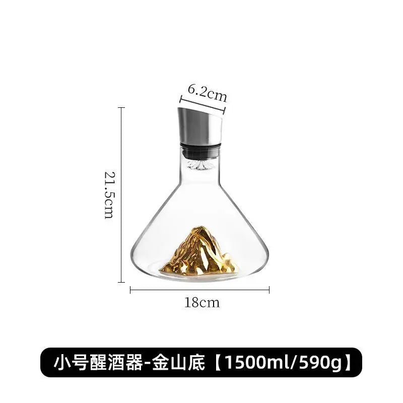 Creative Light Luxury Iceberg Waterfall Decanter Glass Wine Jar Quick Filtration Wine Wine Wine Divider
