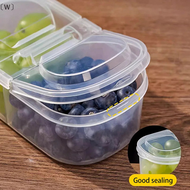〔W〕Fruit Vegetable Packaging Food Storage Box Kitchen Refrigerator Fresh-keeping Box Classified Grid Food Storage Containers